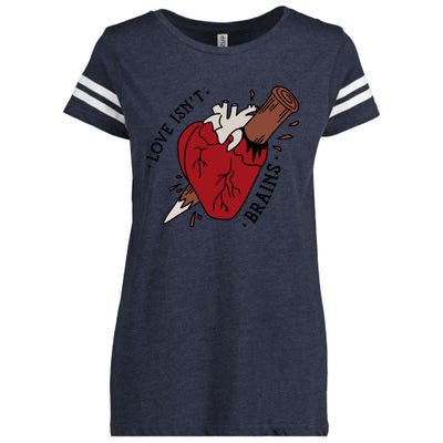 Spike Love Isn&X27;T Brains Heart Quote Enza Ladies Jersey Football T-Shirt