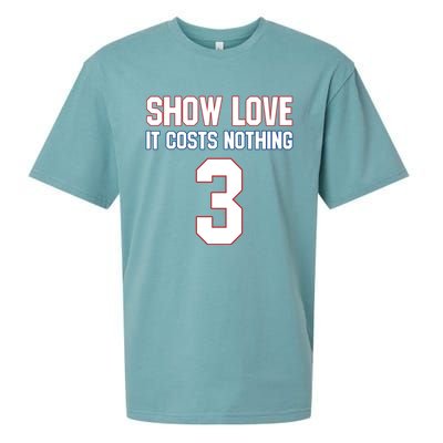 Show Love It Costs Nothing Love For 3 Pray For Damar Sueded Cloud Jersey T-Shirt