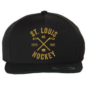 St. Louis Ice Hockey Hoodie Crossed Sticks Wool Snapback Cap