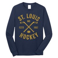 St. Louis Ice Hockey Hoodie Crossed Sticks Long Sleeve Shirt