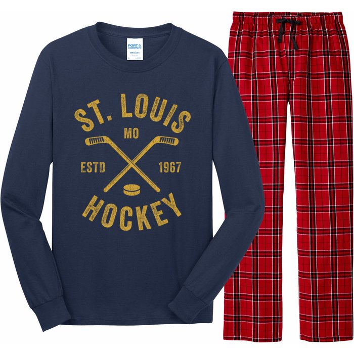 St. Louis Ice Hockey Hoodie Crossed Sticks Long Sleeve Pajama Set