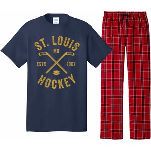 St. Louis Ice Hockey Hoodie Crossed Sticks Pajama Set