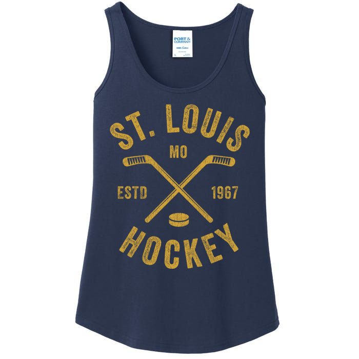 St. Louis Ice Hockey Hoodie Crossed Sticks Ladies Essential Tank