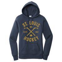 St. Louis Ice Hockey Hoodie Crossed Sticks Women's Pullover Hoodie