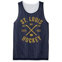 St. Louis Ice Hockey Hoodie Crossed Sticks Mesh Reversible Basketball Jersey Tank