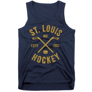 St. Louis Ice Hockey Hoodie Crossed Sticks Tank Top