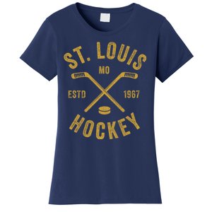 St. Louis Ice Hockey Hoodie Crossed Sticks Women's T-Shirt