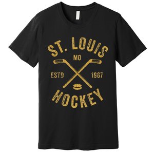 St. Louis Ice Hockey Hoodie crossed Sticks Premium T-Shirt