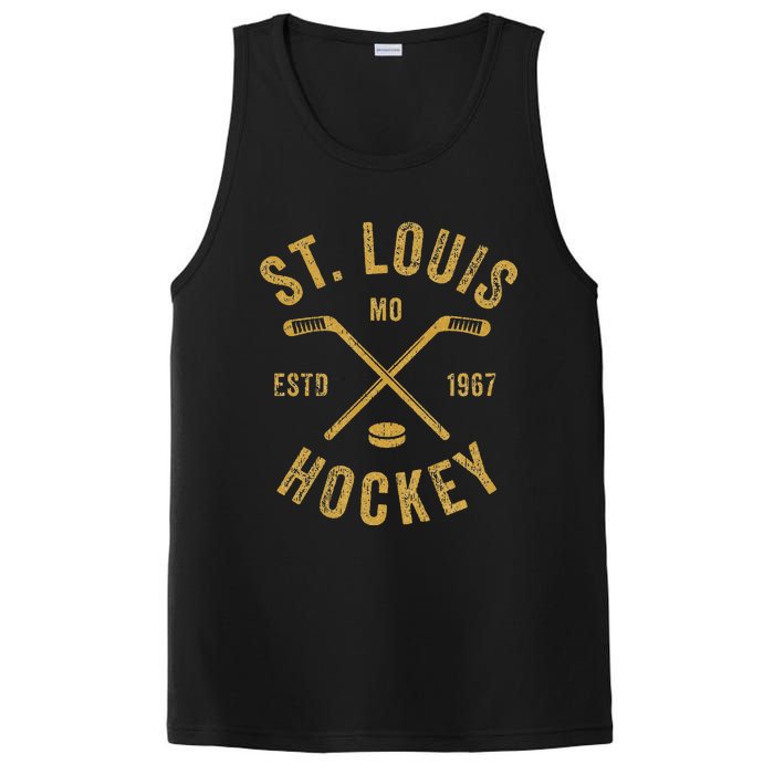 St. Louis Ice Hockey Hoodie crossed Sticks PosiCharge Competitor Tank