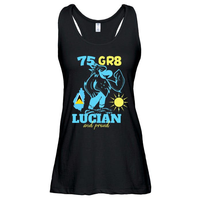 St. Lucia Independence 75gr8 National Pride Ladies Essential Flowy Tank