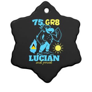 St. Lucia Independence 75gr8 National Pride Ceramic Star Ornament