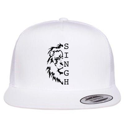 Singh Lion Indian Punjabi Designer Flat Bill Trucker Hat