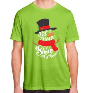 Snow Let It Snow Cute Christmas Winter Holiday Xmas Gift Adult ChromaSoft Performance T-Shirt