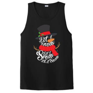 Snow Let It Snow Cute Christmas Winter Holiday Xmas Gift PosiCharge Competitor Tank