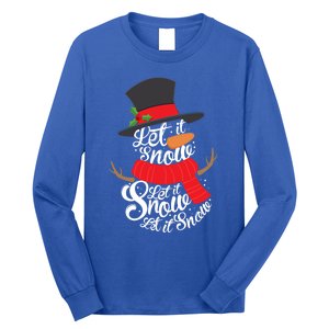 Snow Let It Snow Cute Christmas Winter Holiday Xmas Gift Long Sleeve Shirt