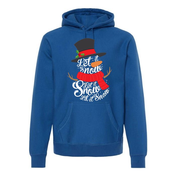 Snow Let It Snow Cute Christmas Winter Holiday Xmas Gift Premium Hoodie