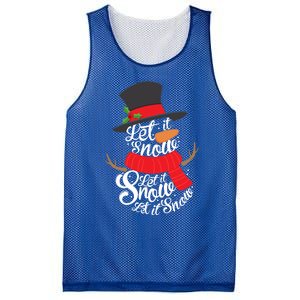 Snow Let It Snow Cute Christmas Winter Holiday Xmas Gift Mesh Reversible Basketball Jersey Tank