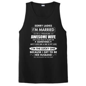 Sorry Ladies I'm Married To A Freaking Awesome Wife Great Gift Great Gift PosiCharge Competitor Tank