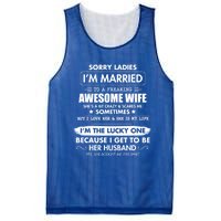 Sorry Ladies I'm Married To A Freaking Awesome Wife Great Gift Great Gift Mesh Reversible Basketball Jersey Tank