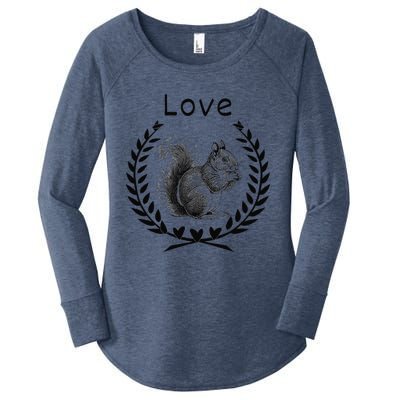 Squirrel Lover I Love Squirrels Women's Perfect Tri Tunic Long Sleeve Shirt