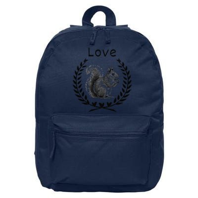 Squirrel Lover I Love Squirrels 16 in Basic Backpack