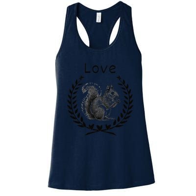 Squirrel Lover I Love Squirrels Women's Racerback Tank