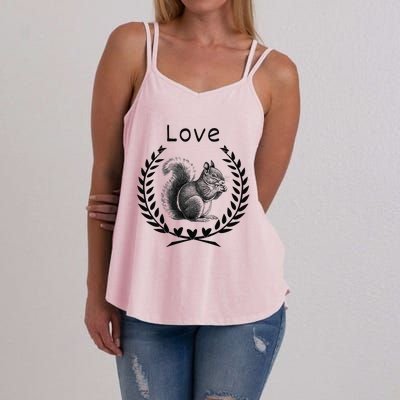 Squirrel Lover I Love Squirrels Women's Strappy Tank