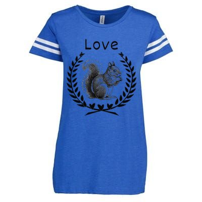 Squirrel Lover I Love Squirrels Enza Ladies Jersey Football T-Shirt