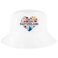 SWITZERLAND LOVE | | Illustrated Swiss Symbol, Alpine Cool Comfort Performance Bucket Hat