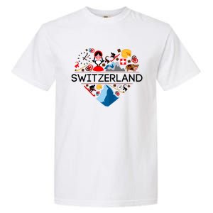 SWITZERLAND LOVE | | Illustrated Swiss Symbol, Alpine Garment-Dyed Heavyweight T-Shirt