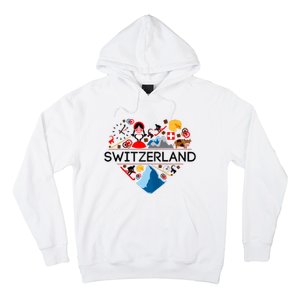 SWITZERLAND LOVE | | Illustrated Swiss Symbol, Alpine Hoodie