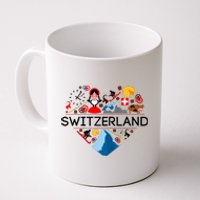 SWITZERLAND LOVE | | Illustrated Swiss Symbol, Alpine Coffee Mug