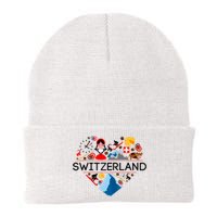 SWITZERLAND LOVE | | Illustrated Swiss Symbol, Alpine Knit Cap Winter Beanie