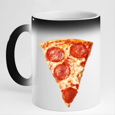 Slice Of Pepperoni Pizza 11oz Black Color Changing Mug