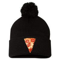 Slice Of Pepperoni Pizza Pom Pom 12in Knit Beanie