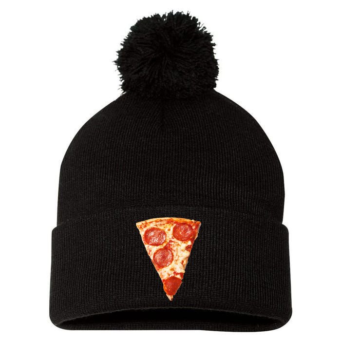 Slice Of Pepperoni Pizza Pom Pom 12in Knit Beanie