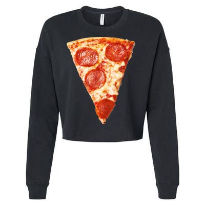 Slice Of Pepperoni Pizza Cropped Pullover Crew
