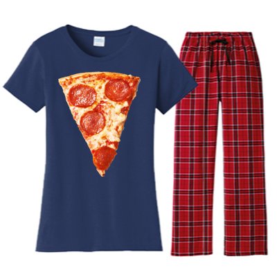 Slice Of Pepperoni Pizza Women's Flannel Pajama Set