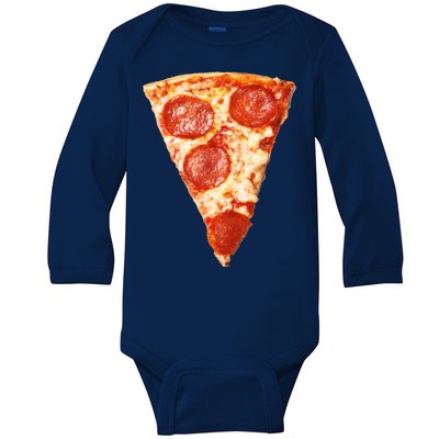 Slice Of Pepperoni Pizza Baby Long Sleeve Bodysuit