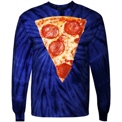 Slice Of Pepperoni Pizza Tie-Dye Long Sleeve Shirt