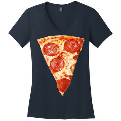 Slice Of Pepperoni Pizza Women's V-Neck T-Shirt