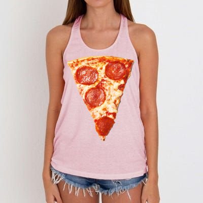 Slice Of Pepperoni Pizza Women's Knotted Racerback Tank