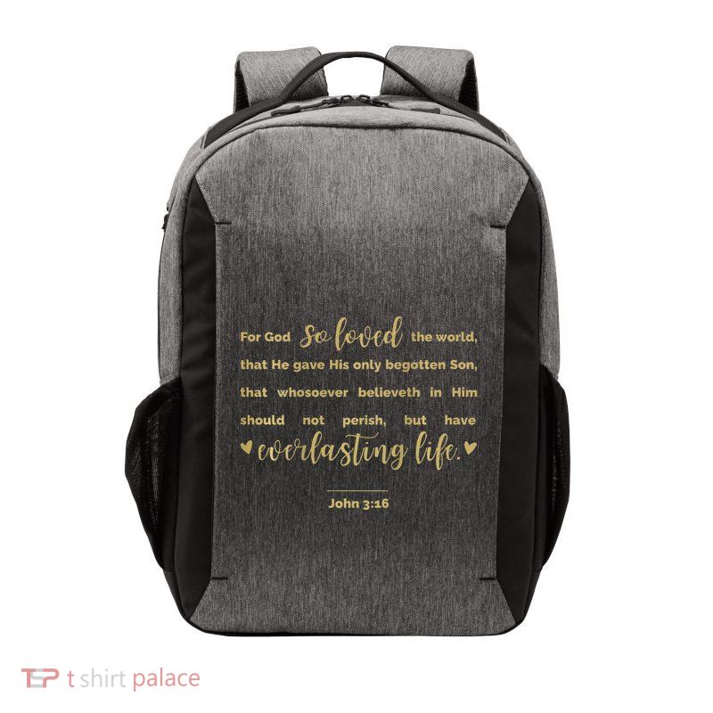 So Loved John 3 16 Gold Script Vector Backpack