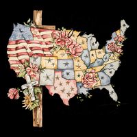 She Loves Jesus And America Too Usa Map Backpack