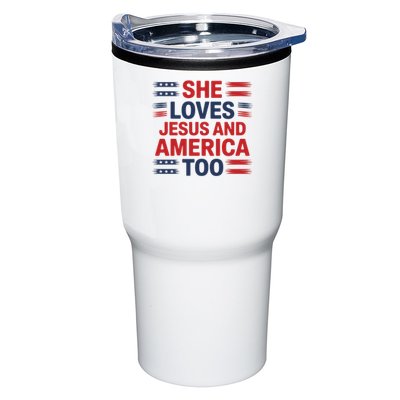 She Loves Jesus And America Too Tumbler