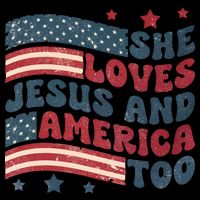 She Loves Jesus And America Too 4th Of July Zip Tote Bag