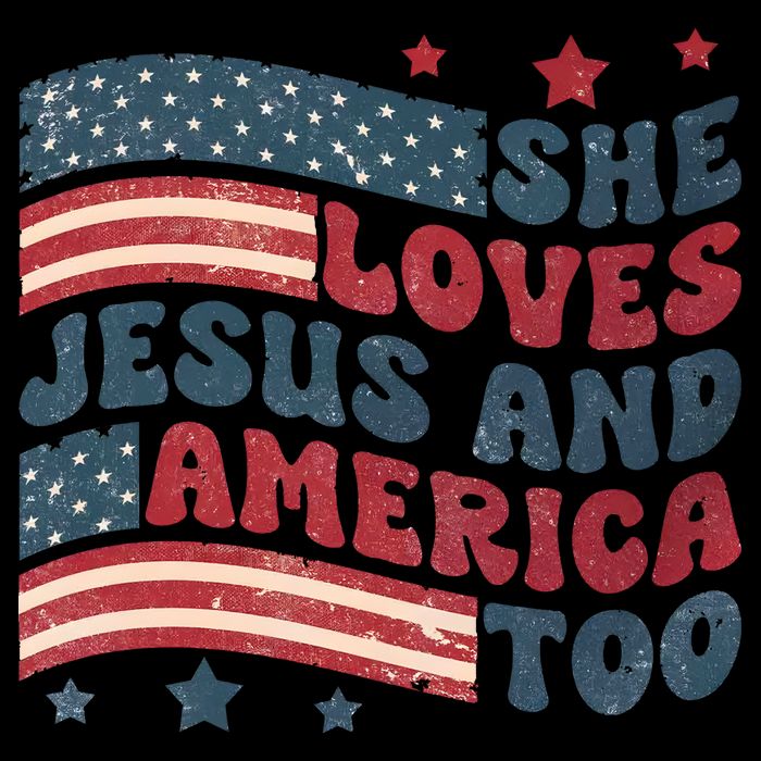 She Loves Jesus And America Too 4th Of July Zip Tote Bag