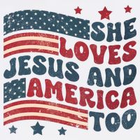 She Loves Jesus And America Too 4th Of July Cooling Performance Crew T-Shirt