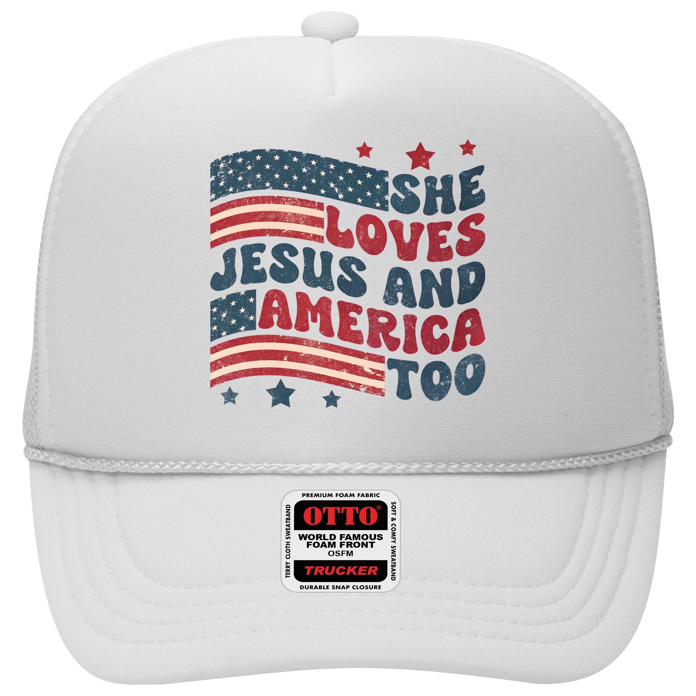 She Loves Jesus And America Too 4th Of July Hat