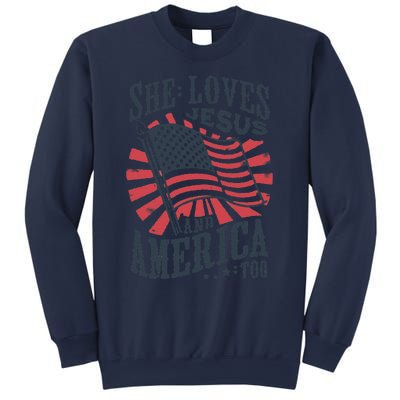 She Loves Jesus And America Too Sweatshirt